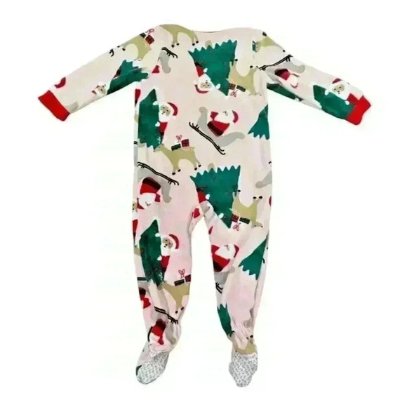 Carter's Girl's Pink Footed Christmas Pajama's SIZE-2T/24 MONTHS - Picture 4 of 6